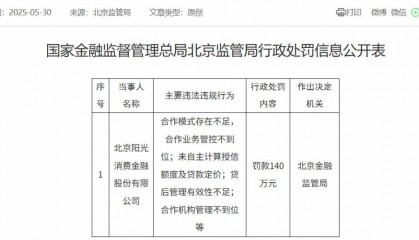 这家消费金融公司被罚140万,助贷合作类问题成重灾区