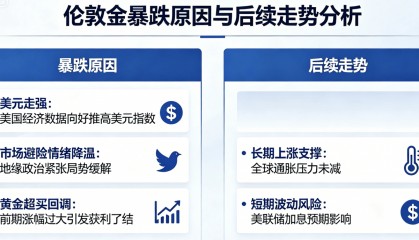 伦敦金为什么暴跌？暴跌后还会上涨吗？