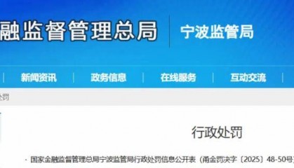 宁银消费金融领165万元监管罚单，刷新2025年以来消费金融公司受罚金额纪录