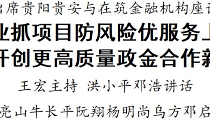 贵阳贵安与在筑金融机构座谈会召开