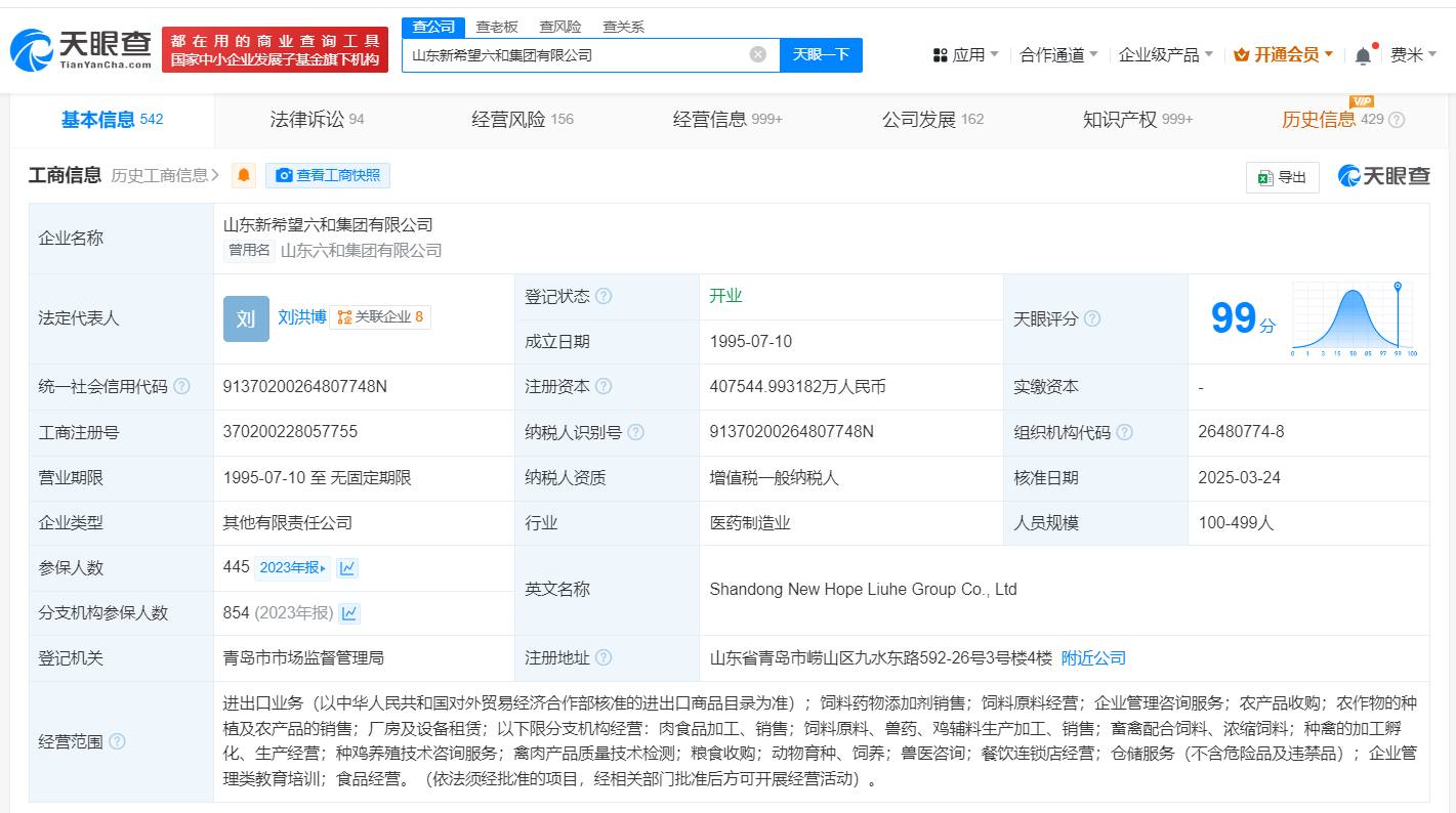 中信金融资产入股新希望六和