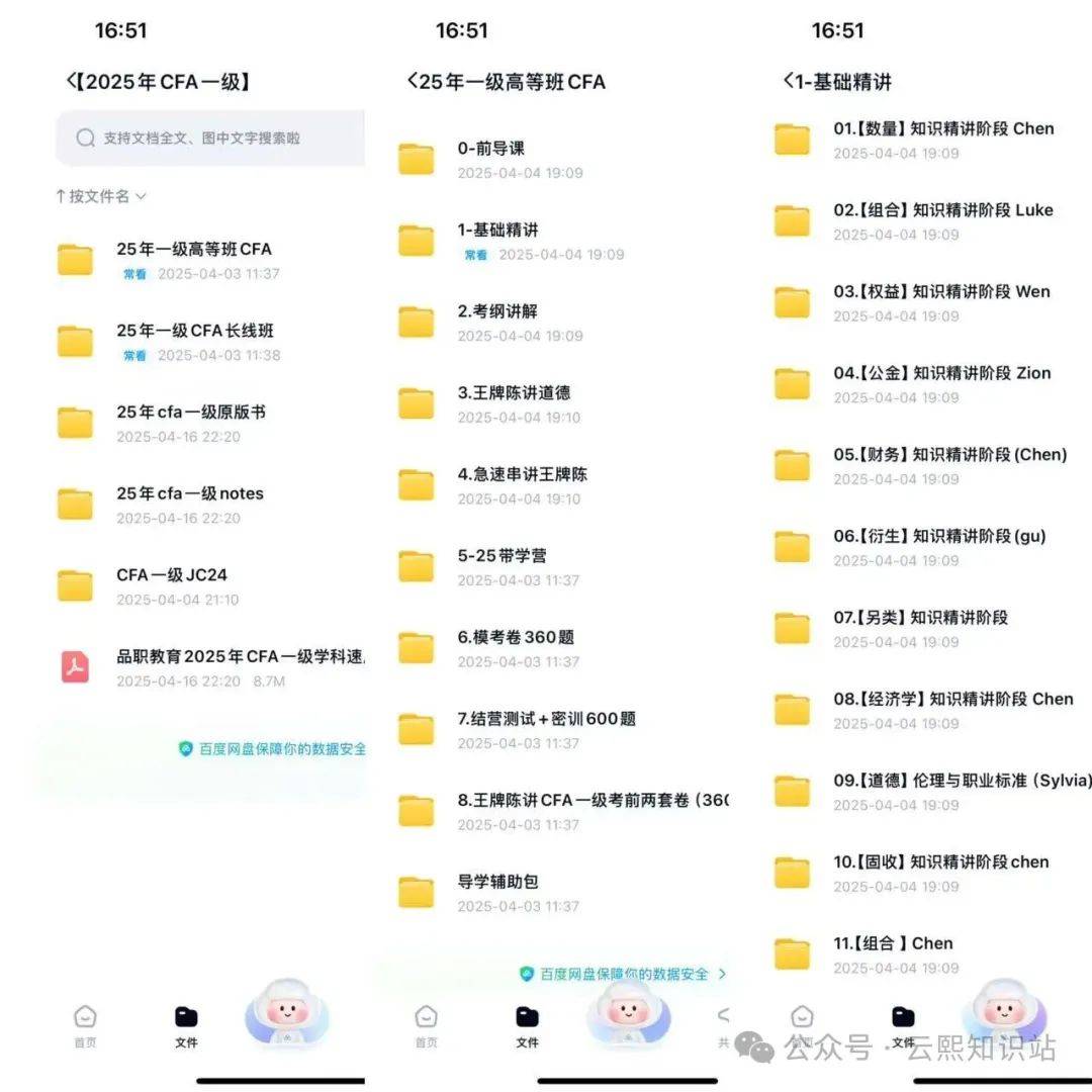 2025年CFA网课，特许金融分析师资料分享
